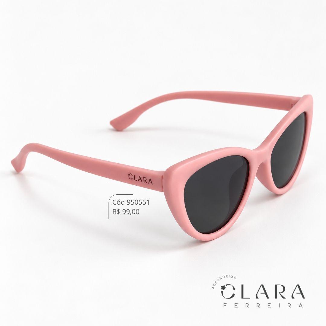 Óculos Solar INFANTIL GATINHO ROSA - CLARINHA KIDS - Lente Anti-impacto Polarizada - S8349-C22