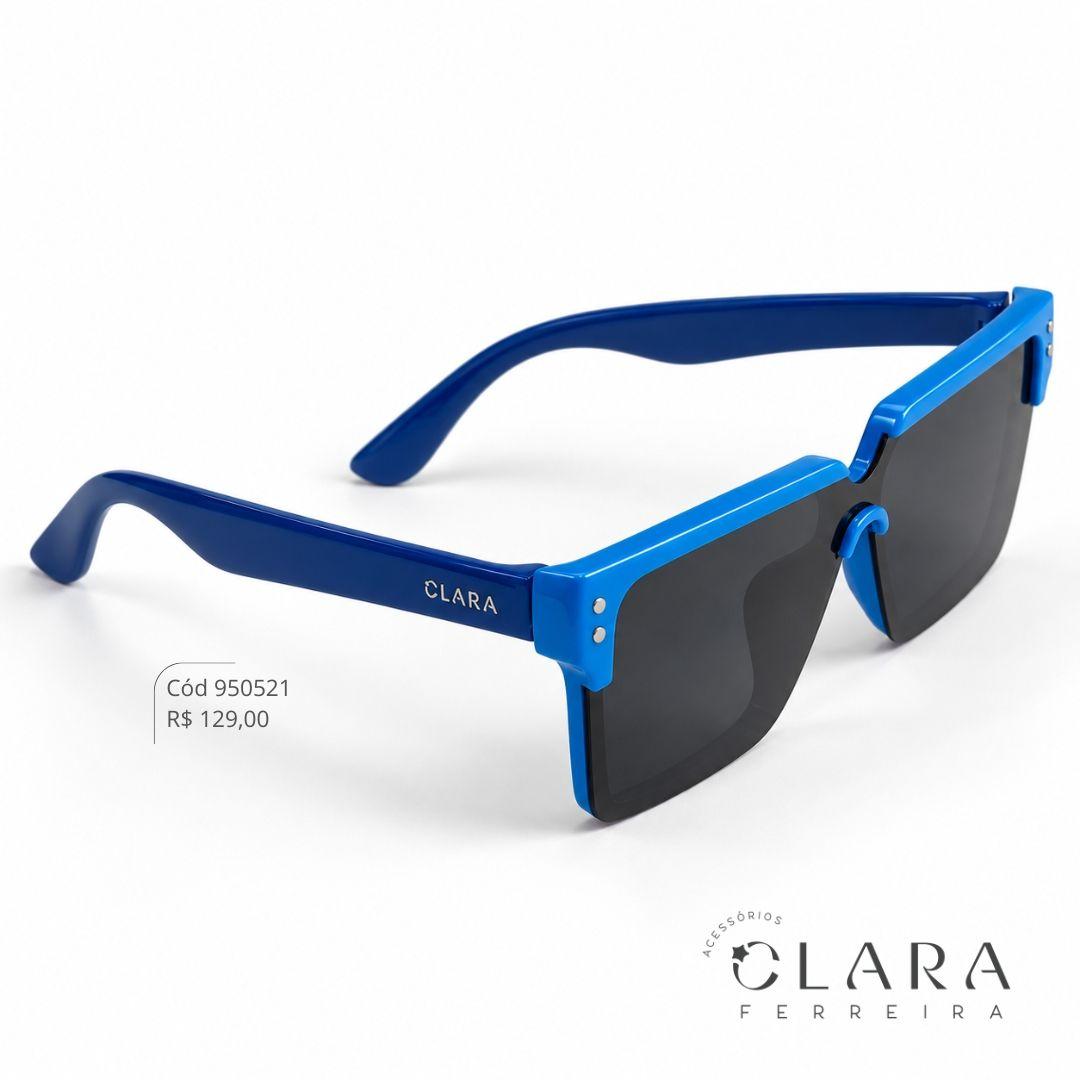 Óculos Solar INFANTIL QUADRADO AZUL - CLARINHA KIDS - Lente Anti-impacto Polarizada - S8356P-29